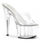 Preview: Sale ADORE-701 Pleaser High-Heels Plateaupantoletten transparent durchsichtig 36