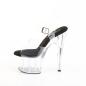 Preview: ADORE-708PREM Pleaser high heels pole dance ankle strap sandal clear black premium TPU