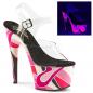 Preview: Sale ADORE-708UVR Pleaser High-Heels Plateausandaletten Mosaik neon UV pink 36