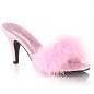 Preview: Sale AMOUR-03 Fabulicious ladies slipper babypink matte marabour fur 43