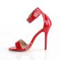 Preview: Sale AMUSE-10 Pleaser high heels closed back ankle strap sandal red patent 38