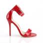 Preview: Sale AMUSE-10 Pleaser high heels closed back ankle strap sandal red patent 38