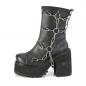 Preview: Sale ASSAULT-66 DemoniaCult vegan cleated platform high heels ankle boot cage chain black matte 37
