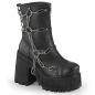 Preview: Sale ASSAULT-66 DemoniaCult vegan cleated platform high heels ankle boot cage chain black matte 37