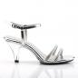 Preview: Sale BELLE-316 Fabulicious slingback sandal silver metallic clear with rhinestones 36