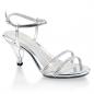 Preview: Sale BELLE-316 Fabulicious slingback sandal silver metallic clear with rhinestones 36