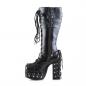 Preview: Sale CHARADE-206 DemoniaCult high heels platform knee high boot black corset style lace up 38