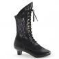 Preview: Sale DAME-115 Funtasma viktorianische Damen Schnürstiefel schwarz matt Spitze 41