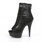 Preview: Sale DELIGHT-600-27LC Pleaser High Heels platform open toe strappy ankle bootie black 42