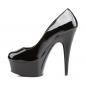 Preview: Auktion DELIGHT-685 sexy Pleaser Damen High-Heels Plateaupumps schwarz Lack 37