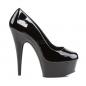 Preview: Auktion DELIGHT-685 sexy Pleaser Damen High-Heels Plateaupumps schwarz Lack 37