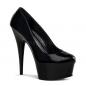 Preview: Auktion DELIGHT-685 sexy Pleaser Damen High-Heels Plateaupumps schwarz Lack 37