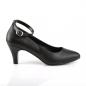 Preview: Sale DIVINE-431 Pleaser Pink Label Damen Fesselriemchen Pumps schwarz Lederoptik 43