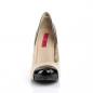 Preview: Sale EVE-07 Pleaser Pink Label high heels platform cutout pump black-cream patent 42