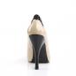 Preview: Sale EVE-07 Pleaser Pink Label high heels platform cutout pump black-cream patent 42