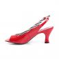 Preview: Sale JENNA-02 Pleaser Pink Label elegante Damen Slingback Peep Toe Pumps rot Lack Spulenabsatz 40