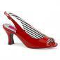 Preview: Sale JENNA-02 Pleaser Pink Label elegante Damen Slingback Peep Toe Pumps rot Lack Spulenabsatz 40