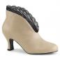 Preview: Sale JENNA-105 Pleaser Pink Label slip on ankle boot lace creme matte 41