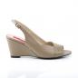 Preview: Sale KIMBERLY-01SP Pleaser Pink Label Damen Slingback Peep Toe Sandalette taupe Lederoptik 42