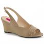 Preview: Sale KIMBERLY-01SP Pleaser Pink Label Damen Slingback Peep Toe Sandalette taupe Lederoptik 42