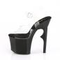 Preview: LOVETHORN-708 Pleaser vegan sexy ankle strap sandal clear black rose thorn heel