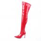 Preview: Sale LUST-3000 Funtasma high heels thigh boots red stretch patent 41