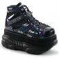 Preview: Sale NEPTUNE-100 DemoniaCult Damen Herren Plateauschuhe schwarz silber Glitter UV reaktiv 41