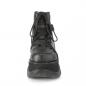 Preview: Sale NEPTUNE-181 DemoniaCult lace-up front ankle plateau boot black matte 36