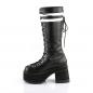 Preview: Sale RANGER-320 DemoniaCult platform knee boot black white contrasting stripes 45