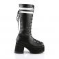 Preview: Sale RANGER-320 DemoniaCult platform knee boot black white contrasting stripes 45