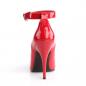 Preview: Sale SEDUCE-431 Pleaser high heels ankle strap pump red patent 38