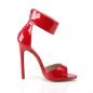 Preview: Sale SEXY-19 Pleaser stiletto heel closed back ankle strap red patent 39