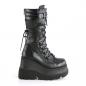 Preview: Sale SHAKER-70 DemoniaCult lace-up mid-calf boot spikes o-ring black matte 36