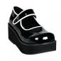 Preview: Sale SPRITE-01 DemoniaCult Gothic Damen Plateau Pumps Schuhe schwarz weiß Lack 37