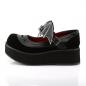 Preview: Sale SPRITE-09 DemoniaCult Damen Plateauschuhe Fledermaus Cut-Outs schwarz matt Samt 41