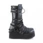 Preview: Sale TRASHVILLE-138 DemoniaCult platform mid-calf boot ring chain pyramid studded black matte 43