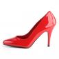 Preview: Sale VANITY-420 elegante Pleaser Damen High-Heels Stilettoabsatz Pumps rot Lack 42