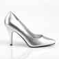 Preview: Sale VANITY-420 Pleaser Damen High-Heels Stilettoabsatz Pumps silber Lederoptik 40