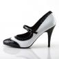 Preview: Sale VANITY-442 Pleaser high heels spectator Mary Jane pump black-white patent 35