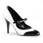 Preview: Sale VANITY-442 Pleaser high heels spectator Mary Jane pump black-white patent 35