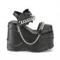 Preview: Sale WAVE-20 DemoniaCult wedge platform bat ankle strap sandal moon chain black matte 38