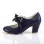 Preview: Sale WIGGLE-32 Pin Up Couture mary jane pump ribbon tie heart cutouts navy blue matte 42