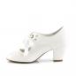 Preview: Sale WIGGLE-32 Pin Up Couture veganer Mary Jane Damen Pumps Herz Cutouts weiss Lederoptik 41