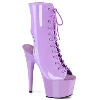 ADORE-1016 Pleaser Damen High-Heels Peep-Toe Plateaustiefeletten lavendel Lack