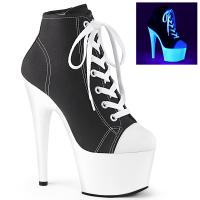 ADORE-700SK-02 Pleaser High-Heels Ankle Boots Sneaker black neon white