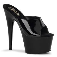 Sale ADORE-701 Pleaser high heels platform slide mules black patent 40