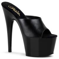 Sale ADORE-701 Pleaser high heels platform slide mules black leather 40