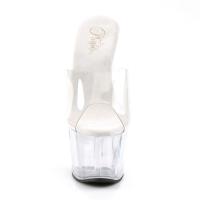 Sale ADORE-701 Pleaser High-Heels Plateaupantoletten transparent durchsichtig 36