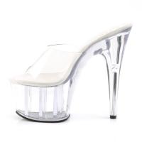 Sale ADORE-701 Pleaser High-Heels Plateaupantoletten transparent durchsichtig 36