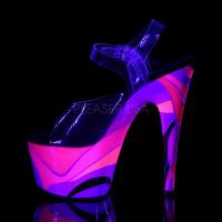 Sale ADORE-708UVR Pleaser High-Heels Plateausandaletten Mosaik neon UV pink 36